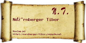 Nürnberger Tibor névjegykártya