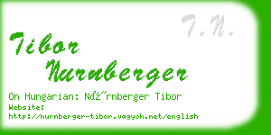 tibor nurnberger business card